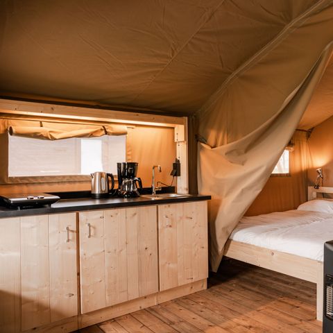 Tente en toile et en bois 2 personnes - Tente de camping