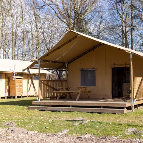 Tente en toile et en bois 6 personnes - Tente safari