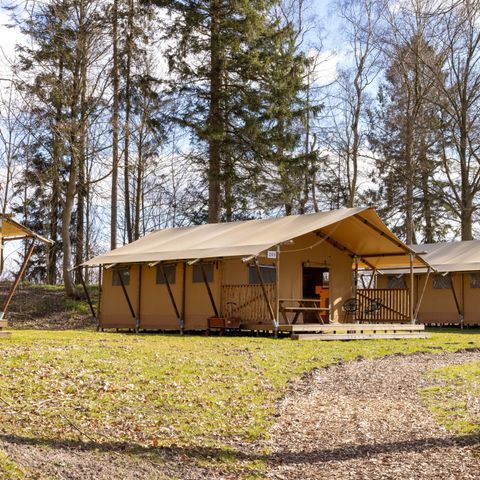 Tente en toile et en bois 6 personnes - Tente safari