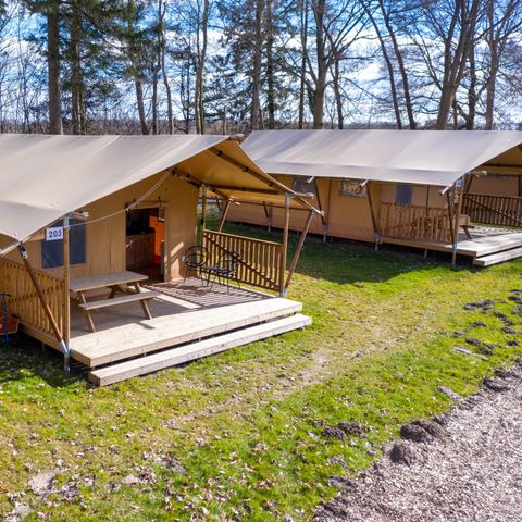 Tente en toile et en bois 6 personnes - Tente safari