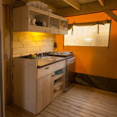 TENTE TOILE ET BOIS 8 personnes - Argousier