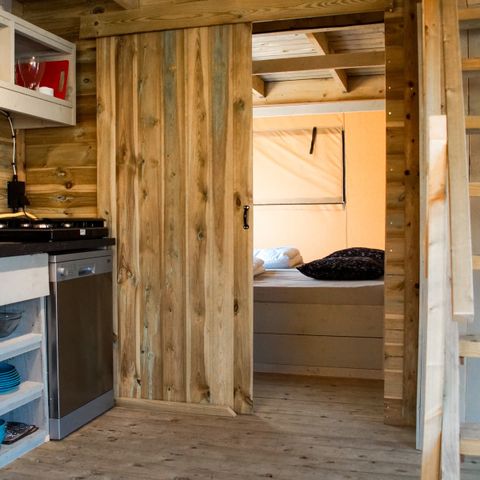 TENTE TOILE ET BOIS 5 personnes - Rose des dunes