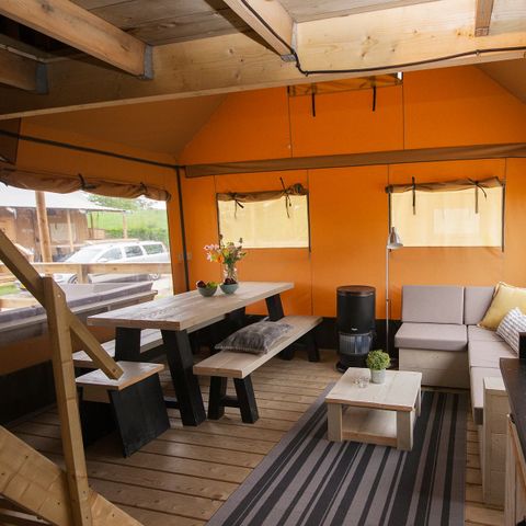 TENTE TOILE ET BOIS 5 personnes - Rose des dunes