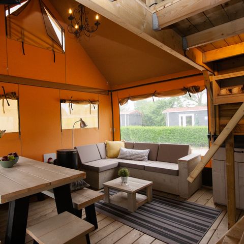 TENTE TOILE ET BOIS 5 personnes - Rose des dunes