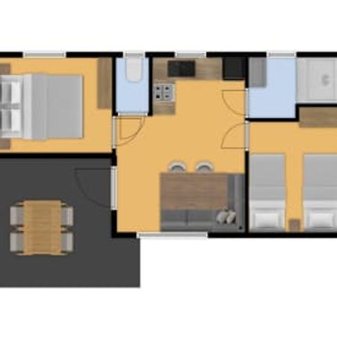 BUNGALOW 2 personnes - Mobil home de Honingbij