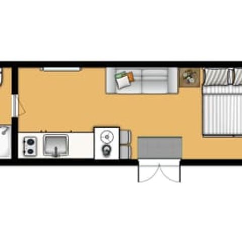 CHALET 2 personnes - Chalet de camping de Bosuil