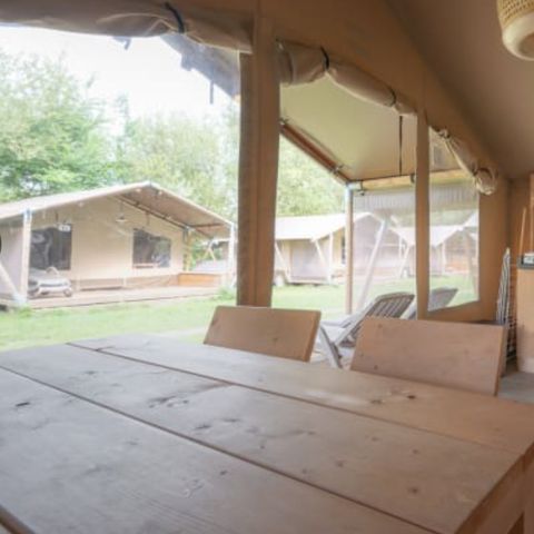 Tente en toile et en bois 5 personnes - la Rose des vents