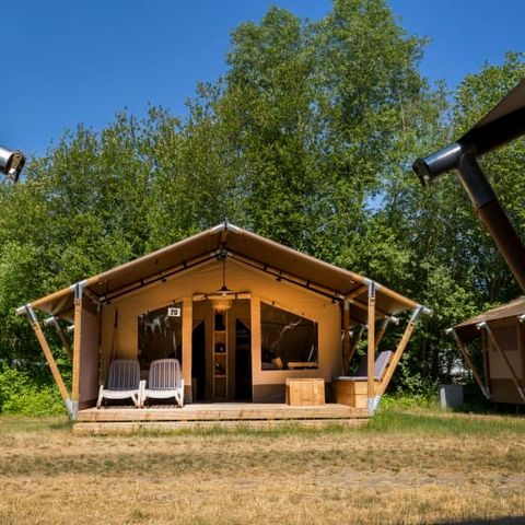 Tente en toile et en bois 5 personnes - la Rose des vents
