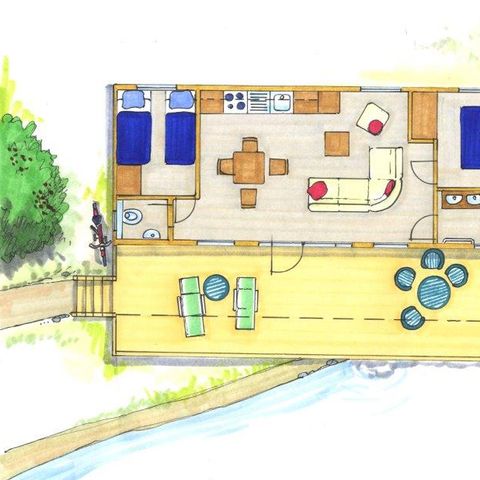 BUNGALOW 4 personnes - maison mobile/chalet Salmon