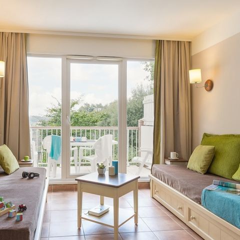 Appartement 6 personnes - 1 chambres - 1 alcôve - Duplex - Terrasse ou balcon - Quartier de Hameau
