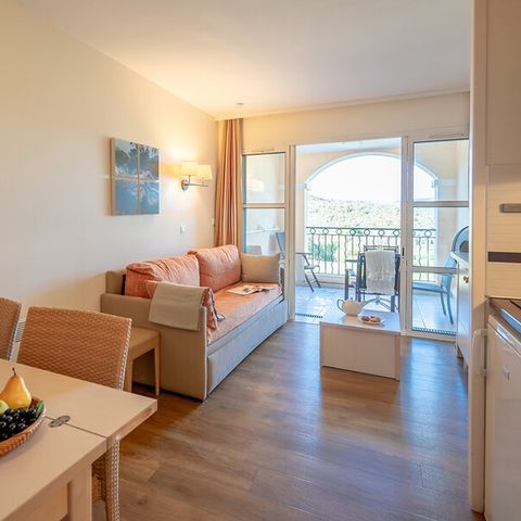 Studio 4 personnes - 1 coin - Nuit - Terrasse