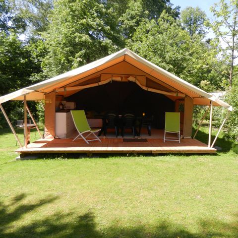 TENTE TOILE ET BOIS 5 personnes - Tente safari