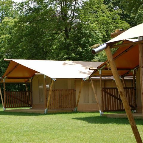Tente en toile et en bois 5 personnes - Tente safari