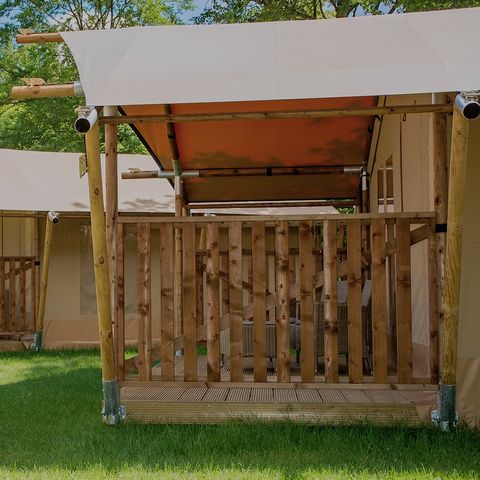 Tente en toile et en bois 5 personnes - Tente safari