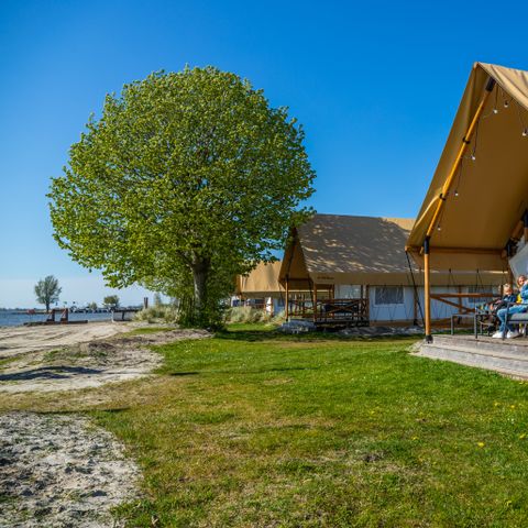 TENTE TOILE ET BOIS 6 personnes - Tente Glamping Bord de mer Luxe