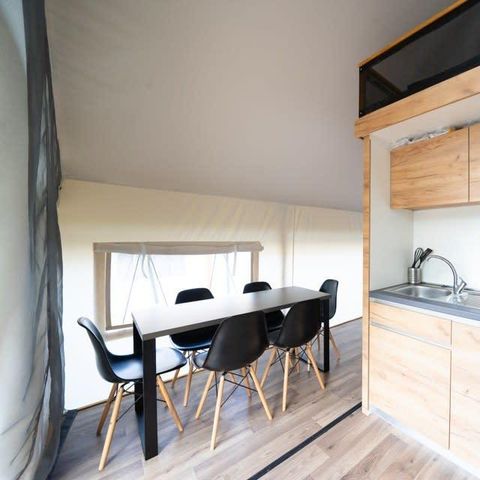 TENTE TOILE ET BOIS 6 personnes - Tente Glamping Luxe