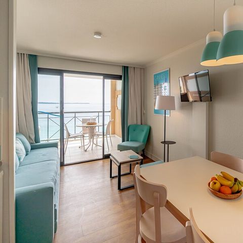 Appartement 4 personnes - 1 chambre - Vue sur la mer - Climatisation - Terrasse ou balcon