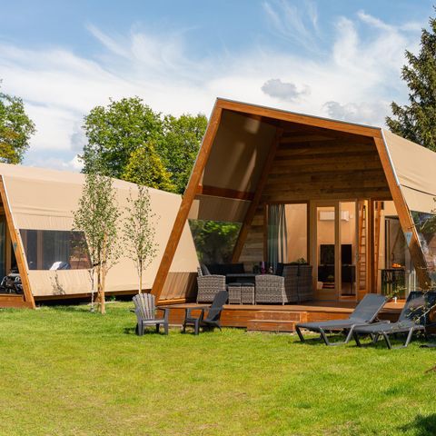 TENTE 6 personnes - Suite de tentes XL avec sanitaires privés (max. 2 adultes)