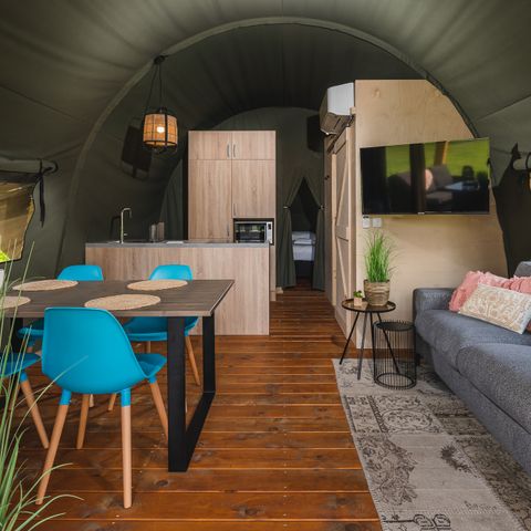TENTE 6 personnes - Suite de tentes XL avec sanitaires privés (max. 2 adultes)