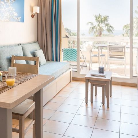 Studio 4 personnes - 1 coin nuit - Terrasse ou balcon