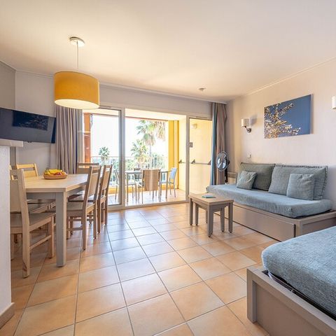 Appartement 6 personnes - 1 chambre - Terrasse ou balcon - Vue sur la mer - Climatisé