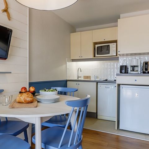 Studio 4 personnes - 1 coin - Nuit - Balcon