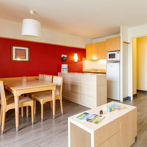 Appartement 6 personnes - 1 chambre - 1 coin - Nuit - Terrasse ou Balcon