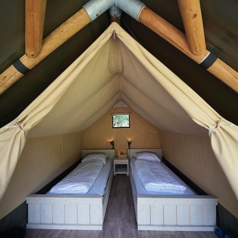 TENTE TOILE ET BOIS 2 personnes - Bébé