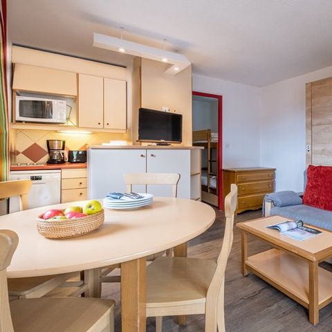 Studio 4 personnes - 1 coin - Nuit - Vue montagne