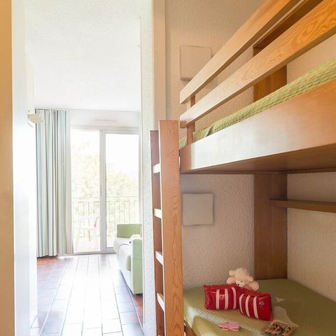 Studio 4 personnes - 1 coin - Nuit - Terrasse ou balcon
