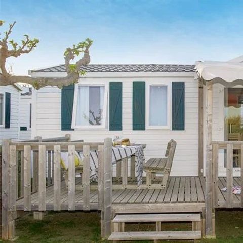 BUNGALOW 6 personnes - Mobil-home | Comfort | 3 Ch. | 6 Pers. | Terrasse surélevée