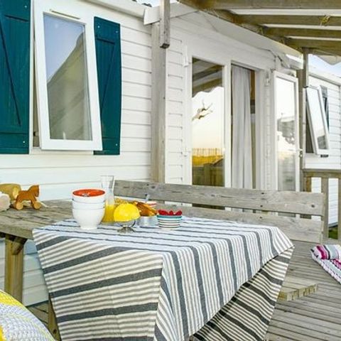 BUNGALOW 6 personnes - Mobil-home | Comfort | 3 Ch. | 6 Pers. | Terrasse surélevée