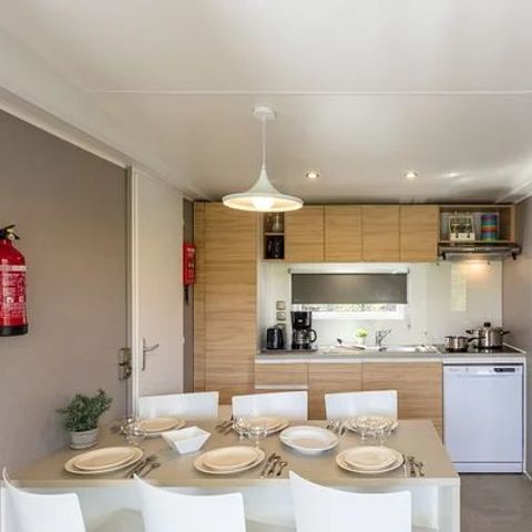 BUNGALOW 6 personnes - Mobil-home | Premium | 3 Ch. | 6 Pers. | Terrasse Lounge | Clim.