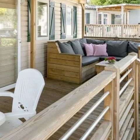 BUNGALOW 6 personnes - Mobil-home | Premium | 3 Ch. | 6 Pers. | Terrasse Lounge | Clim.