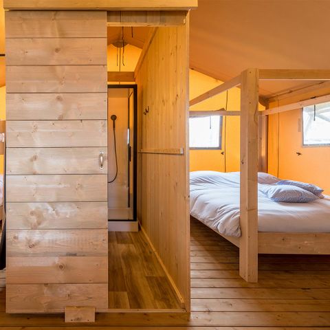 Tente en toile et en bois 4 personnes - Tente d'aventure