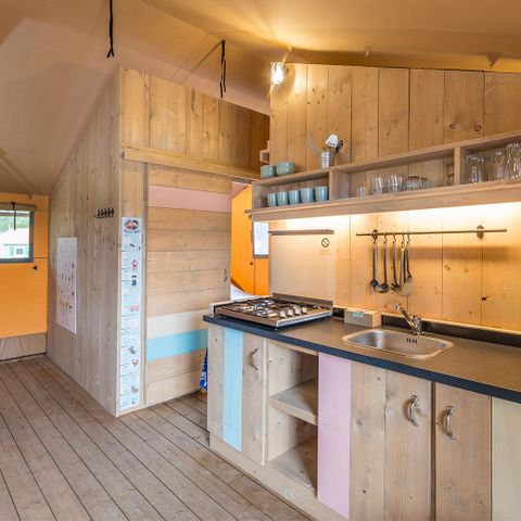 Tente en toile et en bois 6 personnes - Tente d'aventure