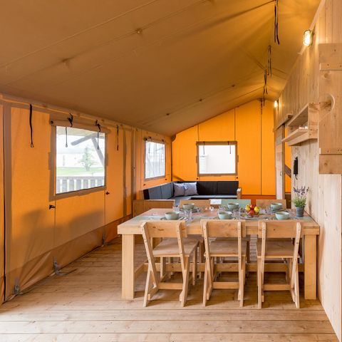 Tente en toile et en bois 6 personnes - Tente d'aventure