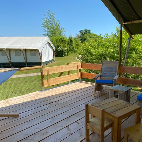 TENTE TOILE ET BOIS 4 personnes - Lodge Standard