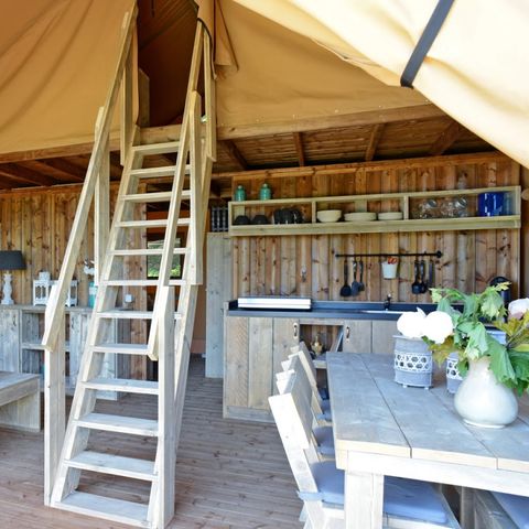 TENTE TOILE ET BOIS 6 personnes - Famille Spotty Lodge