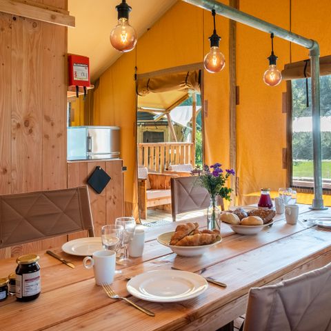 TENTE TOILE ET BOIS 5 personnes - Confort 4+1