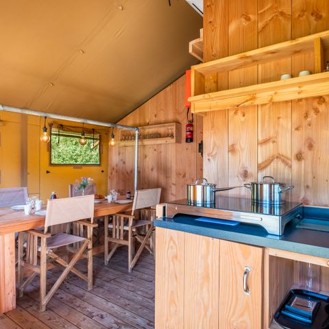 TENTE TOILE ET BOIS 5 personnes - Confort 4+1