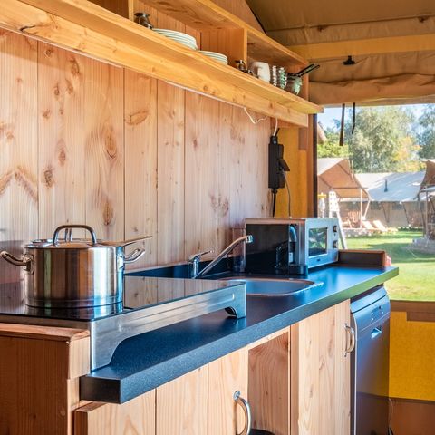 TENTE TOILE ET BOIS 5 personnes - Confort