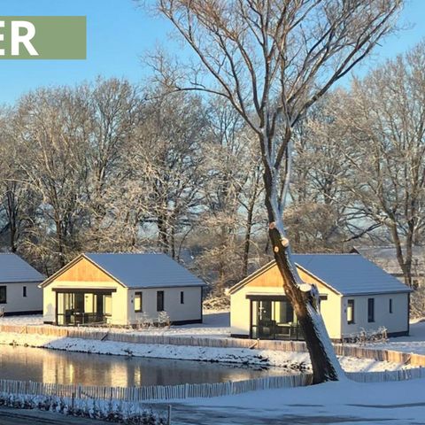 Bungalow 6 personnes - Hiver Panoramique Bécassine Étang à poissons