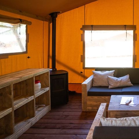 TENTE TOILE ET BOIS 5 personnes - Safari lodge Deluxe