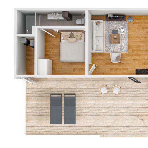 MAISON 2 personnes - Cube forestier