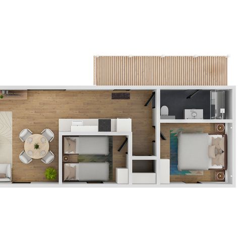 BUNGALOW 2 personnes - Cube d'eau