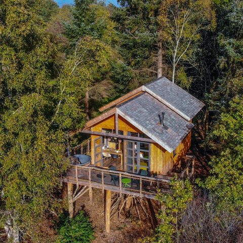 HÉBERGEMENT INSOLITE 6 personnes - Maison dans les arbres XXL Bain à remous