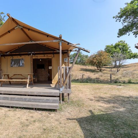 Tente en toile et en bois 6 personnes - Tente safari