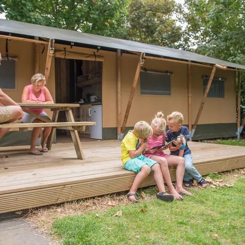 Tente en toile et en bois 6 personnes - Tente safari