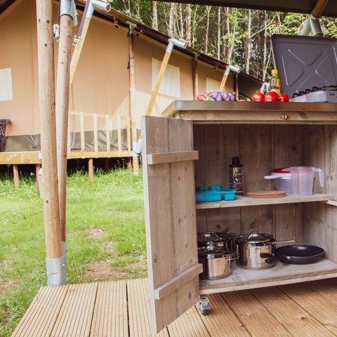 Tente en toile et en bois 6 personnes - Confort